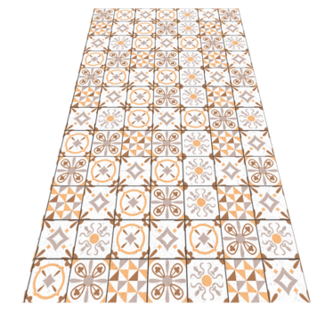 Brown tiles vinyl kitchen mat - TenStickers