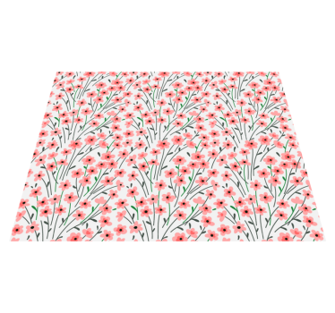 Floral blossom design floral vinyl rug - TenStickers