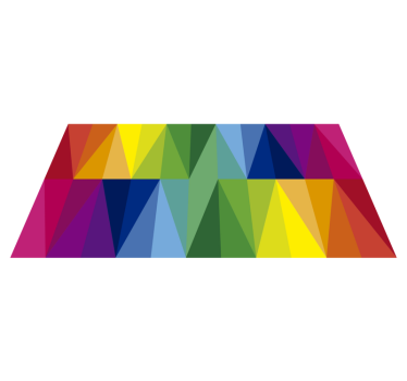 Colorful Triangular Array geometric vinyl rug - TenStickers
