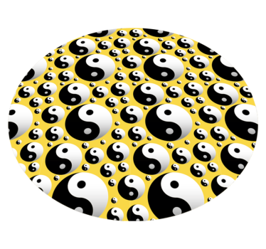 Yin Yang Harmony game vinyl rug - TenStickers