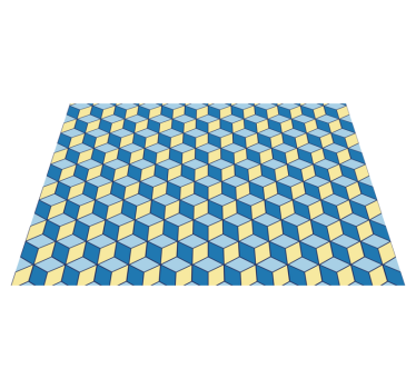 Cubist Pattern tile vinyl rug - TenStickers