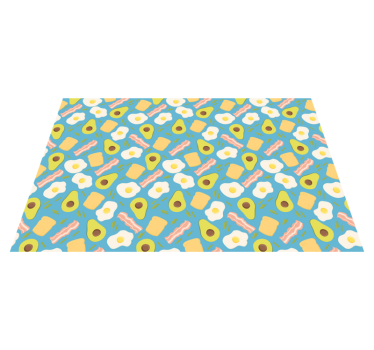Breakfast Patterns minimal vinyl rug - TenStickers