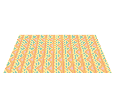 Tribal Patterned Decor geometric vinyl rug - TenStickers