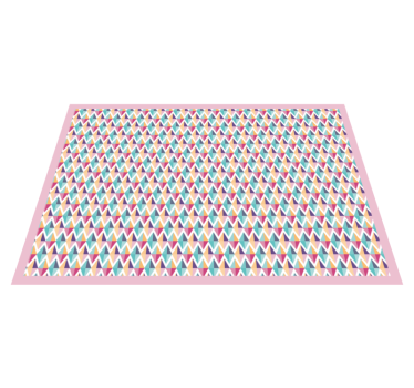 Geometric patterned runner bathroom vinyl rug - TenStickers