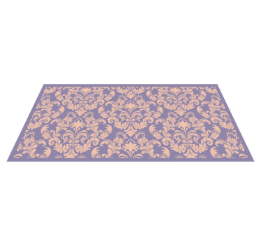 Baroque Pattern Detail textured vinyl rug - TenStickers