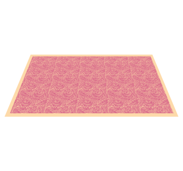 Ornamental Motif bathroom vinyl rug - TenStickers