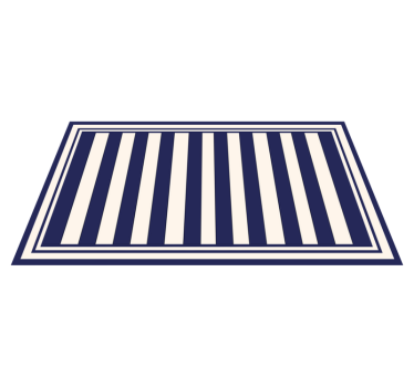 Nautical Stripes striped vinyl rug - TenStickers