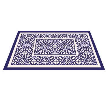 Decorative Geometric Pattern tile vinyl rug - TenStickers