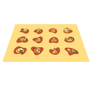 Cheerful Cheese kids vinyl rug - TenStickers