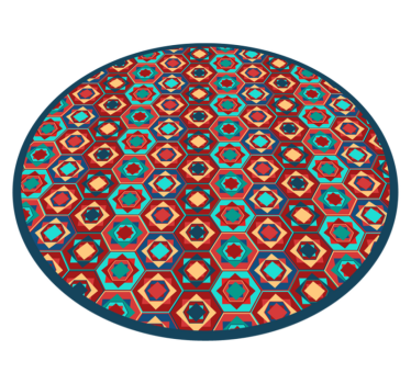 Geometric vinyl rug geometric harmony circle - TenStickers