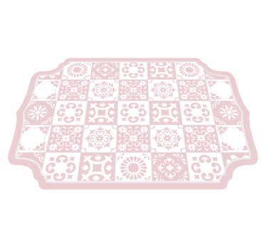 Tile vinyl rug intricate tile design - TenStickers
