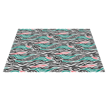 Abstract Zebra Lines striped vinyl rug - TenStickers