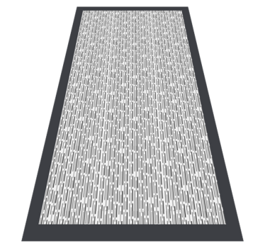 Dark grey ropes minimal vinyl hallway runner - TenStickers