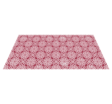 Moroccan red vintage kitchen vinyl rug - TenStickers