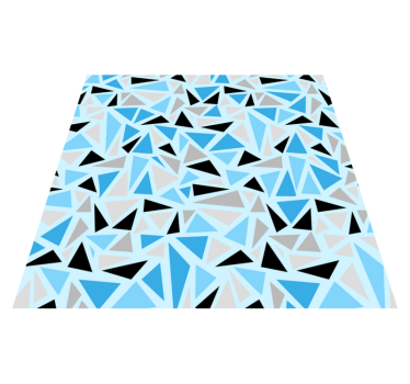 Bright blue mosaic mosaic vinyl flooring - TenStickers