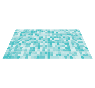 Square Mosaic Fade tile vinyl rug - TenStickers