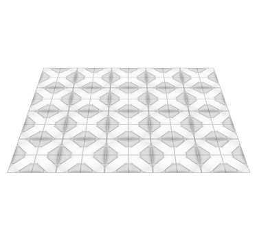 Cubist Symmetry geometric vinyl rug - TenStickers