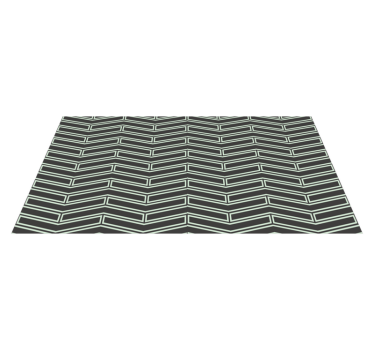 Chevron Lines geometric vinyl rug - TenStickers