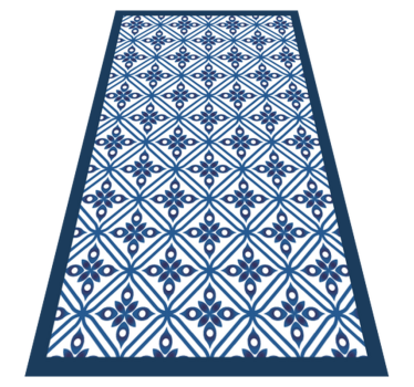 Tile vinyl rug with tile pattern design - TenStickers