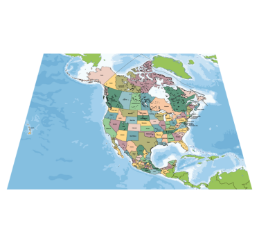Cartographic Representation world map vinyl rug - TenStickers