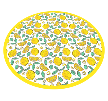 Citrus Patterned Design floral vinyl rug - TenStickers
