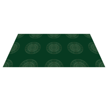 Mandala vinyl rug with mandala motif design - TenStickers