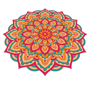 Colorful mandalas mandala mat - TenStickers