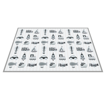 Playful Transport kids vinyl rug - TenStickers