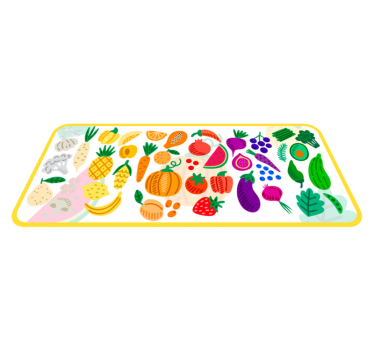 Colorful Fruit Pattern floral vinyl rug - TenStickers