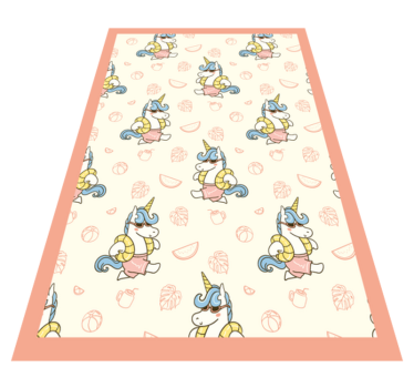 Unicorn Patterned kids vinyl rug - TenStickers