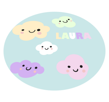 Customizable Clouds custom vinyl rug - TenStickers