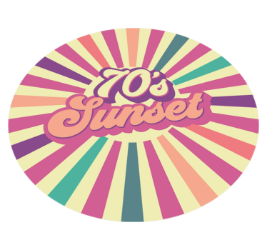 70s Sunset Vibes custom rug - TenStickers