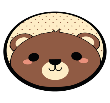 Bear Cartoon nursery vinyl rug - TenStickers