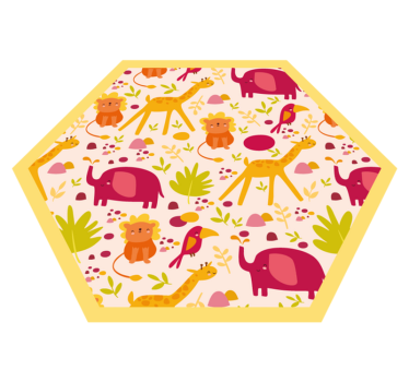 Safari Play Area nursery vinyl rug - TenStickers