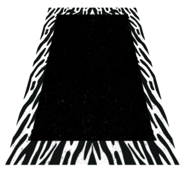 Monochrome Zebra animal print vinyl rug - TenStickers