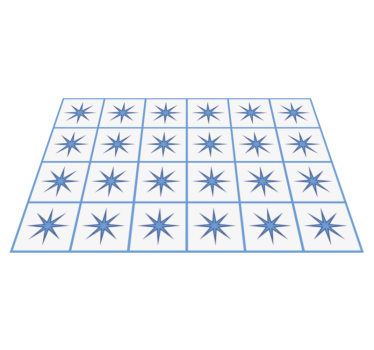 Compass Star Tiles tile vinyl rug - TenStickers