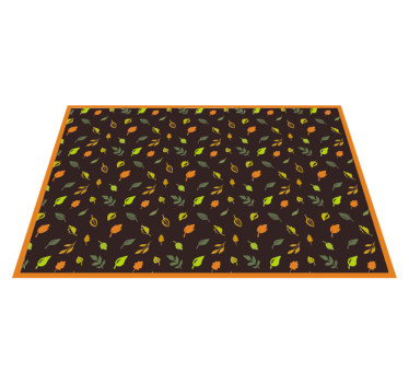 Autumnal Leaves Pattern floral vinyl rug - TenStickers