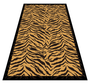 Tiger Stripe Pattern animal print vinyl rug - TenStickers