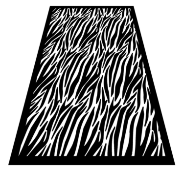 Zebra Stripe animal print vinyl rug - TenStickers
