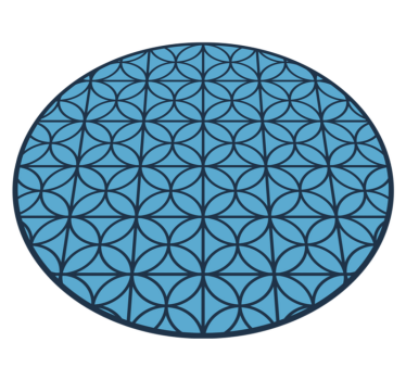 Circular geometric geometric vinyl rug - TenStickers