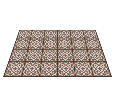 Mediterranean Pattern tile vinyl rug - TenStickers