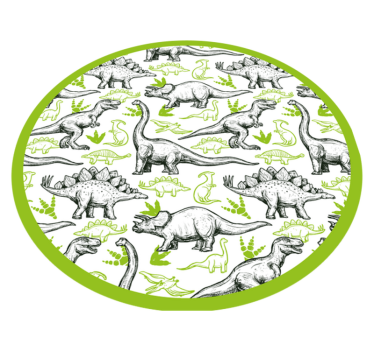 Dinosaur Themed Circle kids vinyl rug - TenStickers