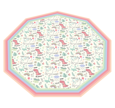 Playful Alphabet Motif kids vinyl rug - TenStickers