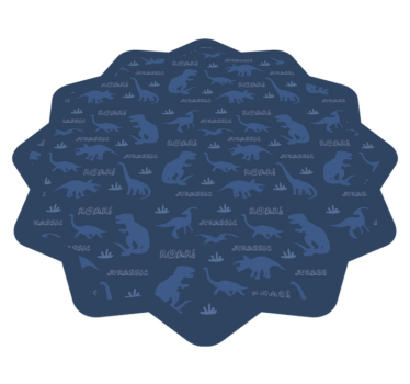 Dinosaur Outlines kids vinyl rug - TenStickers