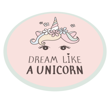 Unicorn Dreamlike Expression nursery vinyl rug - TenStickers