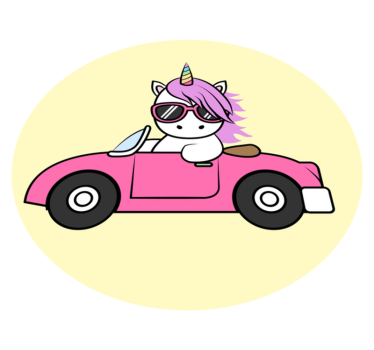 Unicorn Drive Decor kids vinyl rug - TenStickers