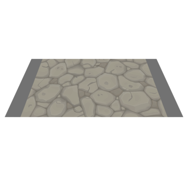 Pebble Pathway stone effect vinyl rug - TenStickers