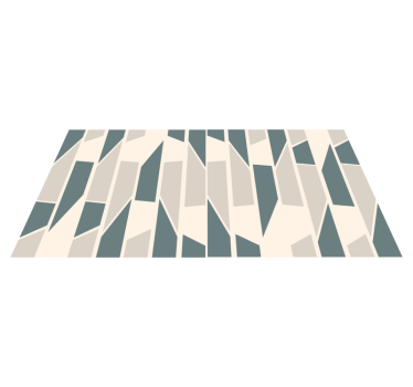 Abstract geometric ceramic tiles vinyl hallway runner - TenStickers