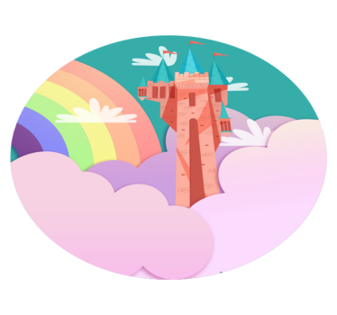 Castle Fantasy kids vinyl rug - TenStickers