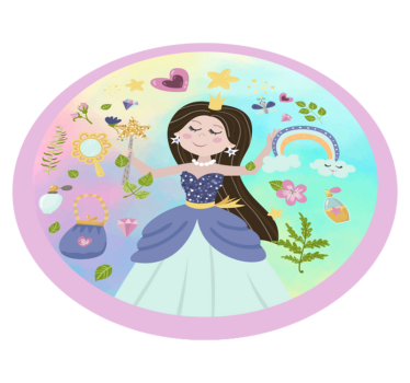 Fairytale Princess kids vinyl rug - TenStickers
